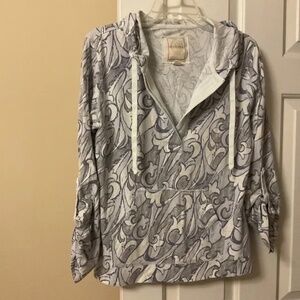 Ladies MERONA Long Sleeve Hooded Soft Cotton Pullover Shirt M